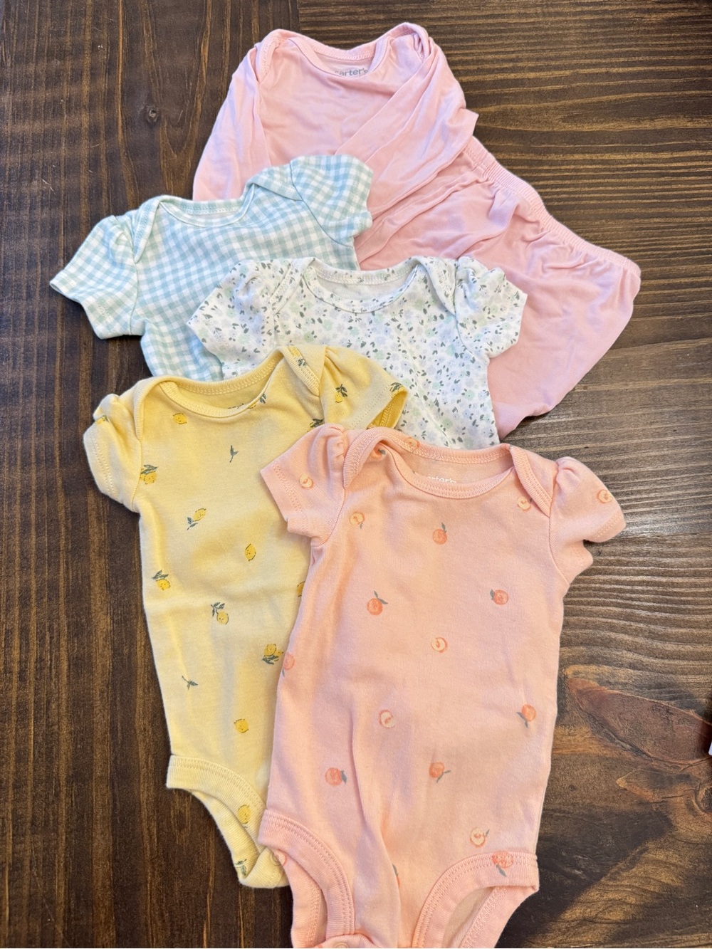 Five (5) Carters Onesies- NB